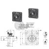 2x 3/4in Square Flange Units Cast Iron HCFS204-12 Mounted Bearing HC204-12+FS204 #4 small image