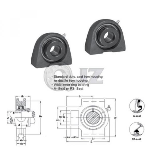 2x 2.25 in Take Up Units Cast Iron HCT212-36 Mounted Bearing HC212-36 + T212 #2 image