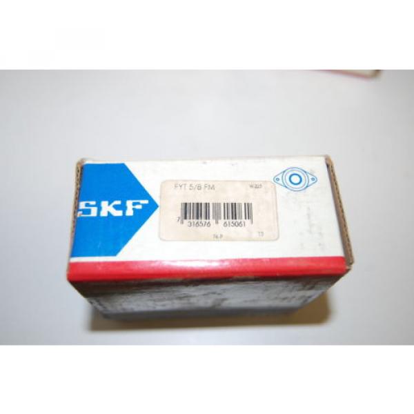 (4) NIB SKF Industrial Manufacturer FYT 5/8 FM Y-Bearing 2 Bolt Oval Flanged Units #2 image